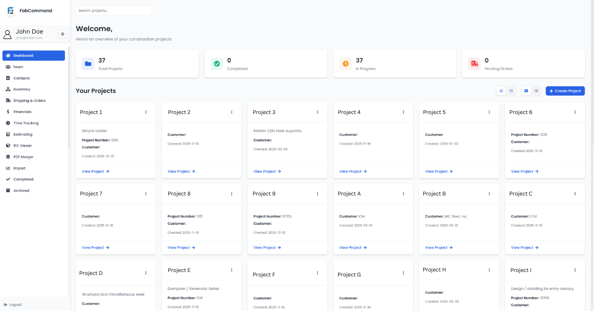 FabCommand Dashboard